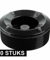 10x tuinasbak zwart 10 cm