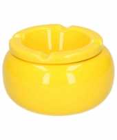 Ronde stormasbak geel 11 cm