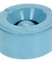 Tuinasbak blauw met deksel 14 cm